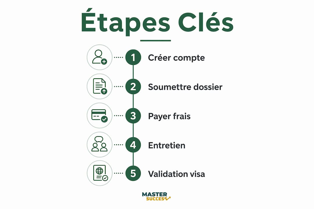Les grandes étapes du parcours Campus France en un coup d’œil