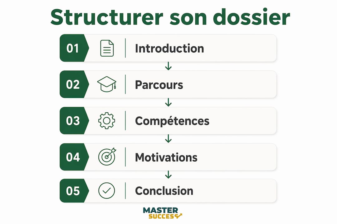 Visuel explicatif : les étapes clés pour organiser efficacement un dossier